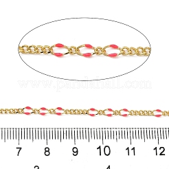 Brass Enamel Figaro Chains&nbsp;CHC-L053-09G-06