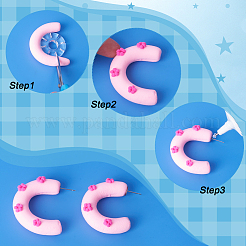 6pcs 6 Size Snowflake Shape Polymer Clay Earring Charms Guide&nbsp;TOOL-BC0002-30