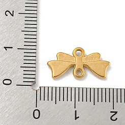 Ion Plating(IP) 304 Stainless Steel Bowknot Links Connector Charms&nbsp;STAS-N103-97G