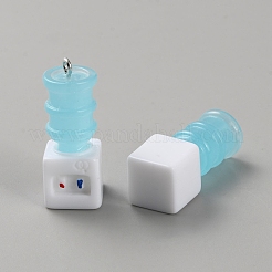 Opaque Resin Pendants&nbsp;RESI-WH0020-051D
