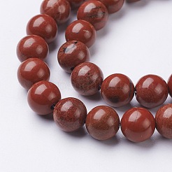 Natural Red Jasper Round Beads Strands&nbsp;X-GSR10mmC011