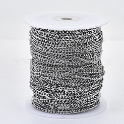 Tarnish Resistant 304 Stainless Steel Curb Chains&nbsp;CHS-S001-09A-P