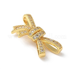 Brass Micro Pave Clear Cubic Zirconia Pendants&nbsp;KK-A236-12G