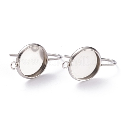 Tarnish Resistant 304 Stainless Steel Earring Settings&nbsp;STAS-O141-01P