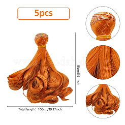 5Pcs High Temperature Fiber Long Pear Perm Hairstyle Doll Wig Hair&nbsp;DOLL-DC0001-05A
