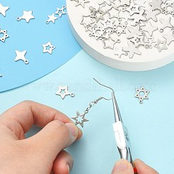 100Pcs 10 Styles 201 Stainless Steel Charms&nbsp;STAS-CJ0002-21