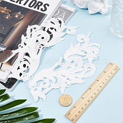 Leaf Shape Milk Silk Appliques&nbsp;DIY-WH0387-48