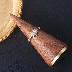 Brass Micro Pave Clear Cubic Zirconia Finger Rings&nbsp;FS-WGF1294-04