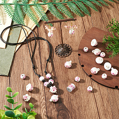 32Pcs 4 Styles Handmade Porcelain Beads&nbsp;PORC-TA0001-78A