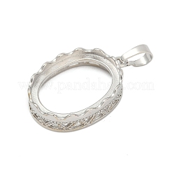 Brass Pendant Cabochon Settings&nbsp;KK-S521-08P
