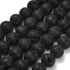 Natural Lava Rock Round Beads Strands&nbsp;G-M169-16mm-03