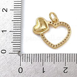 Brass Micro Pave Cubic Zirconia Pendants&nbsp;KK-B150-03G-02