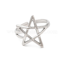Non-Tarnish 304 Stainless Steel Cuff Finger Rings&nbsp;RJEW-L107-012P