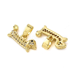Brass Micro Pave Clear Cubic Zirconia Pendant Rhinestone Settings&nbsp;KK-F911-31G