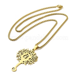 201 Stainless Steel Pendant Necklaces for Women Men&nbsp;NJEW-G123-05G