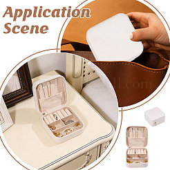 12Pcs Square Imitation Leather with Velvet Jewelry Storage Zipper Cases for Bracelets&nbsp;CON-GL0001-07