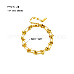 304 Stainless Steel Knot Thorn Link Chain Bracelets for Women Men&nbsp;WGD3F87-02