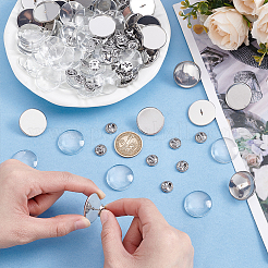 52Pcs Stainless Steel Brooch Base Settings&nbsp;FIND-NB0007-17