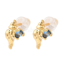 Brass Stud Earrings&nbsp;EJEW-C158-11B-G