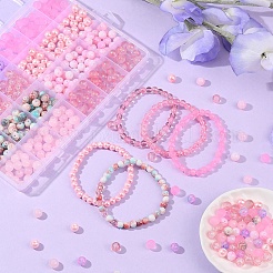 DIY Round Glass Beads Bracelets Making Kits&nbsp;DIY-YW0011-79
