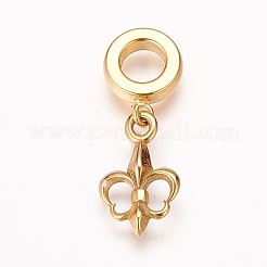304 Stainless Steel European Dangle Charms&nbsp;OPDL-K001-08AG