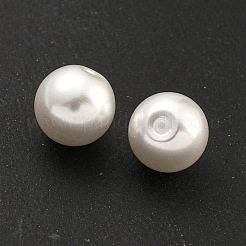 Baking Paint Pearlized Glass Pearl Round Beads&nbsp;HY-S004-01E