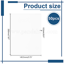 50Pcs Rectangle BOPS Heat Shrink Sheets Film&nbsp;DIY-AR0005-03