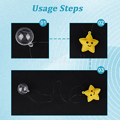 3Pcs 3 Styles Floating Silicone & Plastic Display Decorations&nbsp;AJEW-GF0013-34