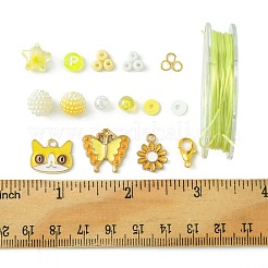 DIY Round Acrylic & Glass Beads Bracelets Jewelry Kits&nbsp;DIY-FS0006-29E