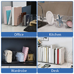 5-grid Plastic Bookends&nbsp;ODIS-WH0038-295