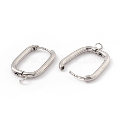 Tarnish Resistant 201 Stainless Steel Hoop Earring Findings&nbsp;STAS-H166-03P