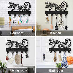 Wood & Iron Wall Mounted Hangers&nbsp;HJEW-WH0055-057