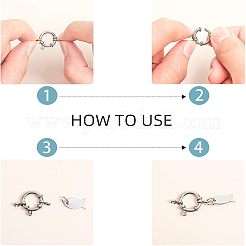 304 Stainless Steel Smooth Surface Spring Ring Clasps&nbsp;STAS-UN0001-02P