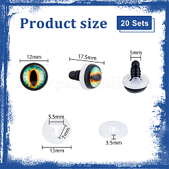Glass Luminous Craft Doll Eye&nbsp;DIY-PH0030-39D