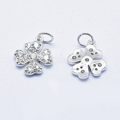 Brass Micro Pave Cubic Zirconia Charms&nbsp;RB-I078-65P-NR
