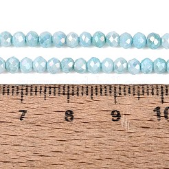 Anti-Tarnish Dyed Rondelle Glass Beads Strands&nbsp;EGLA-T021-3mm-17-07