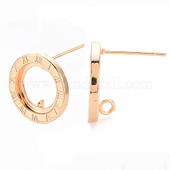 Brass Earring Findings&nbsp;KK-T062-211G-NF