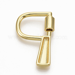 Brass Screw Carabiner Lock Charms&nbsp;KK-T046-001G-P-NF