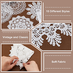 20Pcs 10 Styles Polyester Coasters&nbsp;AJEW-JOY0001-03