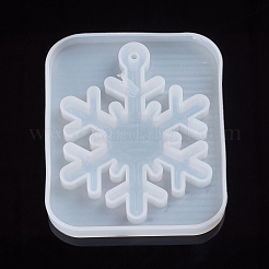 Christmas Snowflake Resin Casting Silicone Pendant Molds&nbsp;DIY-WH0162-58