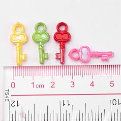 Opaque AB Color Acrylic Skeleton Key Pendants&nbsp;SACR-R697-M24
