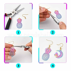 20Pcs 10 Style Ion Plating(IP) 201 Stainless Steel Filigree Pendants&nbsp;STAS-SZ0002-14