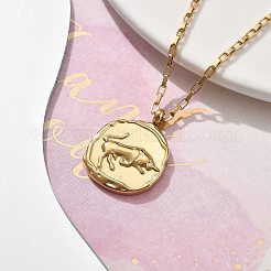 304 Stainless Steel Constellation Pendant Necklaces&nbsp;LS-NJEW-K392-01G-02