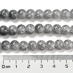Spray Painted Crackle Glass Beads Strands&nbsp;DGLA-C002-8mm-02