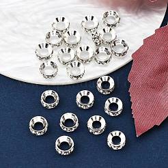 Brass Rhinestone Spacer Beads&nbsp;RB-A020-7mm-01S