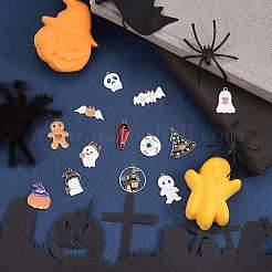 28Pcs 14 Styles Halloween Theme Alloy Enamel Pendants&nbsp;ENAM-SZ0001-63P