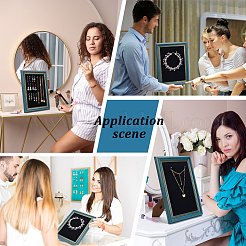 1Pc Photo Frame Plastic Earring Display Stands with Foam Liner and Needles&nbsp;EDIS-WA0001-01