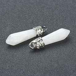 Bullet Natural White Jade Pointed Pendants&nbsp;LS-G-E332-C27