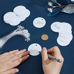 100Pcs Flat Round PVC Blank Price Tags&nbsp;ODIS-SP0001-10D