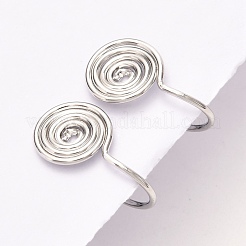 Brass Clip-on Earring Converters Findings&nbsp;KK-D060-03P-02